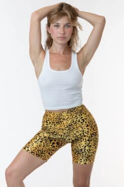RNT8382 - Nylon Tricot Bike Short -Tops Zone leopard1