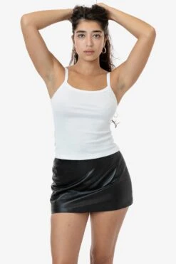 RLH739 - Leather Micro Mini Skort -Tops Zone lskort 8S