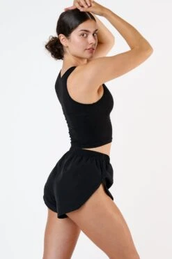 3380GD - Cotton Spandex 2x1 Rib Crop Tank -Tops Zone margot blk 2