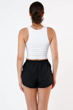 3380GD - Cotton Spandex 2x1 Rib Crop Tank -Tops Zone margot white 2 1