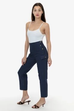 RDCW304 - Adjustable Waist Duck Canvas Field Slack -Tops Zone navy RDCW304 crops floor cleaned8