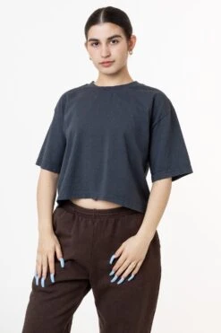 1820GD - Oversized Crop Tee -Tops Zone new dolphin