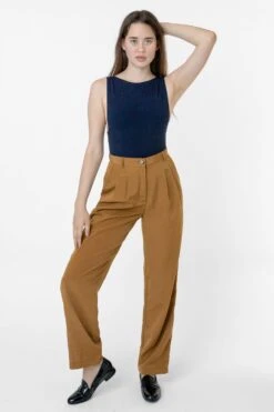RSAPP350 - Poly Pleated Straight Leg Pant -Tops Zone pant cc 2DONE