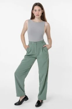RSAPP350 - Poly Pleated Straight Leg Pant -Tops Zone pantv2DONE