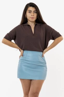 RFK371 - Viscose Nylon Oversized Knit Polo 11 RFK371 - Viscose Nylon Oversized Knit Polo -Tops Zone polo 4