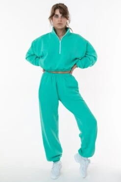 F394 - Flex Fleece High Waist Sweatpant -Tops Zone poolgreen2 fcb62646 59bf 491f b349 1875ef4043e3