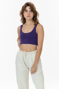 8383GD - Garment Dye Cotton Spandex Crop Tank -Tops Zone purple F 971664f0 c373 40a8 b73e a90991ad07e3