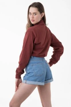 1811GD Unisex - Long Sleeve Garment Dye Turtleneck -Tops Zone rachel burntorange