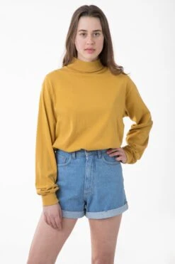 1811GD Unisex - Long Sleeve Garment Dye Turtleneck -Tops Zone rachel dijon fix