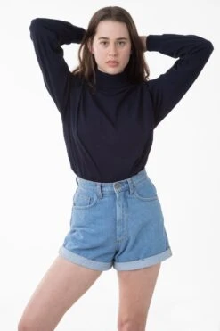 1811GD Unisex - Long Sleeve Garment Dye Turtleneck -Tops Zone rachel navy