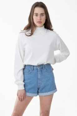 1811GD Unisex - Long Sleeve Garment Dye Turtleneck -Tops Zone rachel offwhite