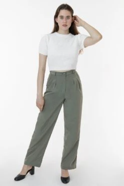 RSAPP350 - Poly Pleated Straight Leg Pant -Tops Zone rachelpp4