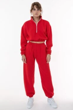 F394 - Flex Fleece High Waist Sweatpant -Tops Zone red1 11759a52 37fb 49fc 9c85 3edd94b17592