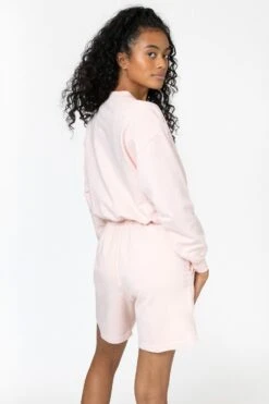 MWT06GD - Garment Dyed Cropped Mock Neck French Terry Pullover -Tops Zone seashell dk 75d684c6 4c28 4924 be27 e09d247d4b2a