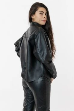 RLH3027 - Leather Button Up -Tops Zone shirt1