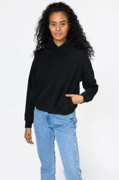 WF369GD - Puffy Heavyweight Fleece Cropped Hoodie -Tops Zone wf369gd1