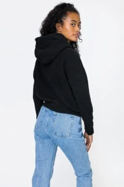WF369GD - Puffy Heavyweight Fleece Cropped Hoodie -Tops Zone wf369gd2