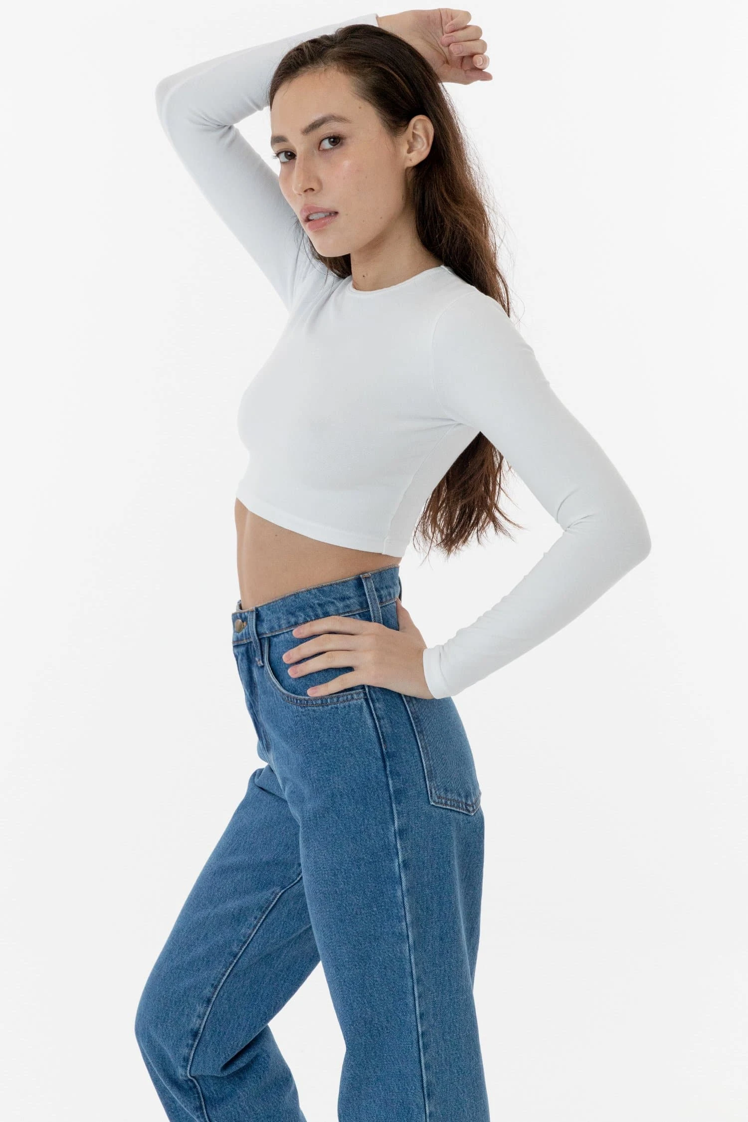 83079GD - Garment Dye Long Sleeve Crop Top 1 83079GD - Garment Dye Long Sleeve Crop Top