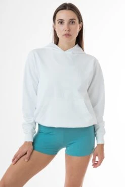 MWT09GD Unisex - Long Sleeve Garment Dye French Terry Pullover Hoodie -Tops Zone white katya2