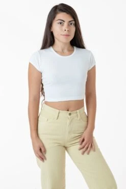 43035 - Cap Sleeve Baby Rib Crop Top 33 43035 - Cap Sleeve Baby Rib Crop Top -Tops Zone white thalia10