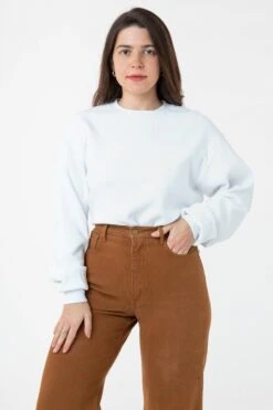 TX407GD Unisex - Long Sleeve Heavy Thermal Crew Neck -Tops Zone wht2 fix 1STEPH